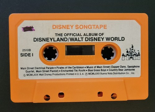 Disney Songtape The Official Album of Disneyland/Walt Disney World Cassette Tape