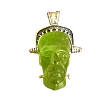 Frankie Signed Dated LE Pâté de Verre Pendant Sterling Silver Gregory Burgard