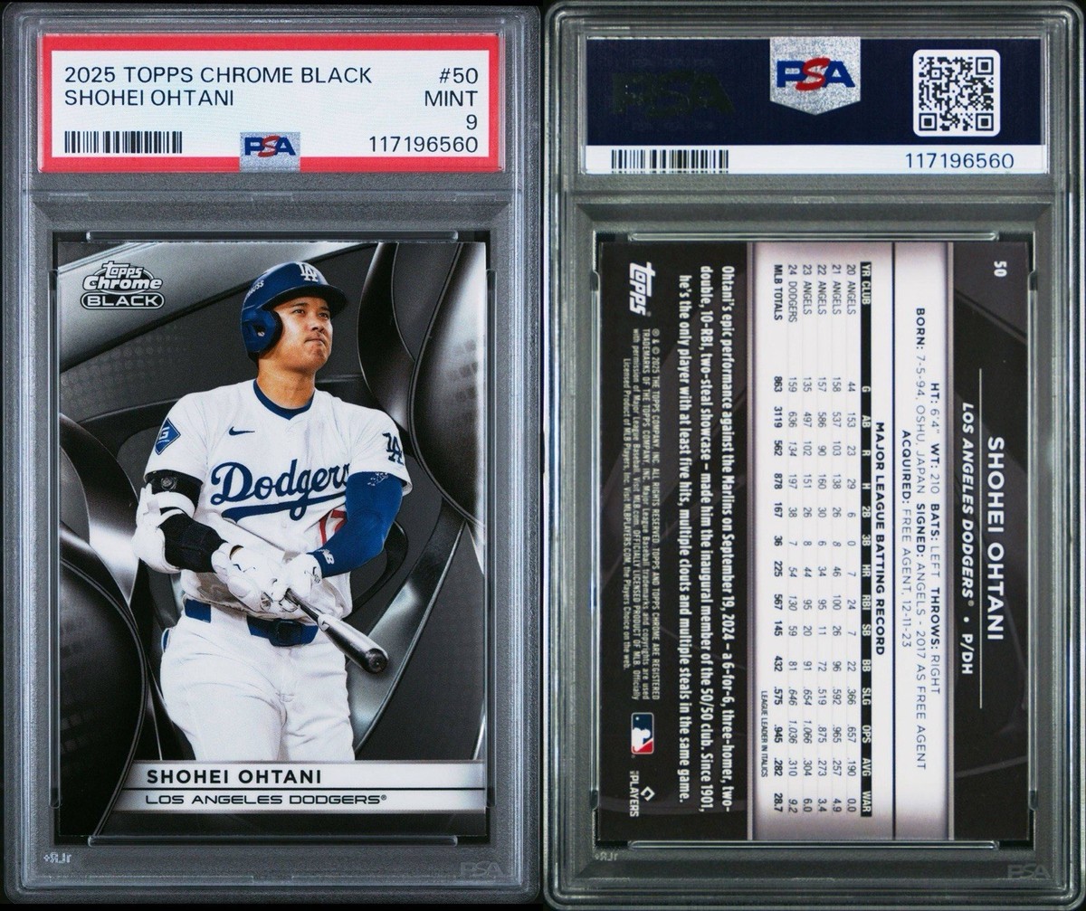 2025 Topps Chrome Black - Shohei Ohtani #50 for sale online