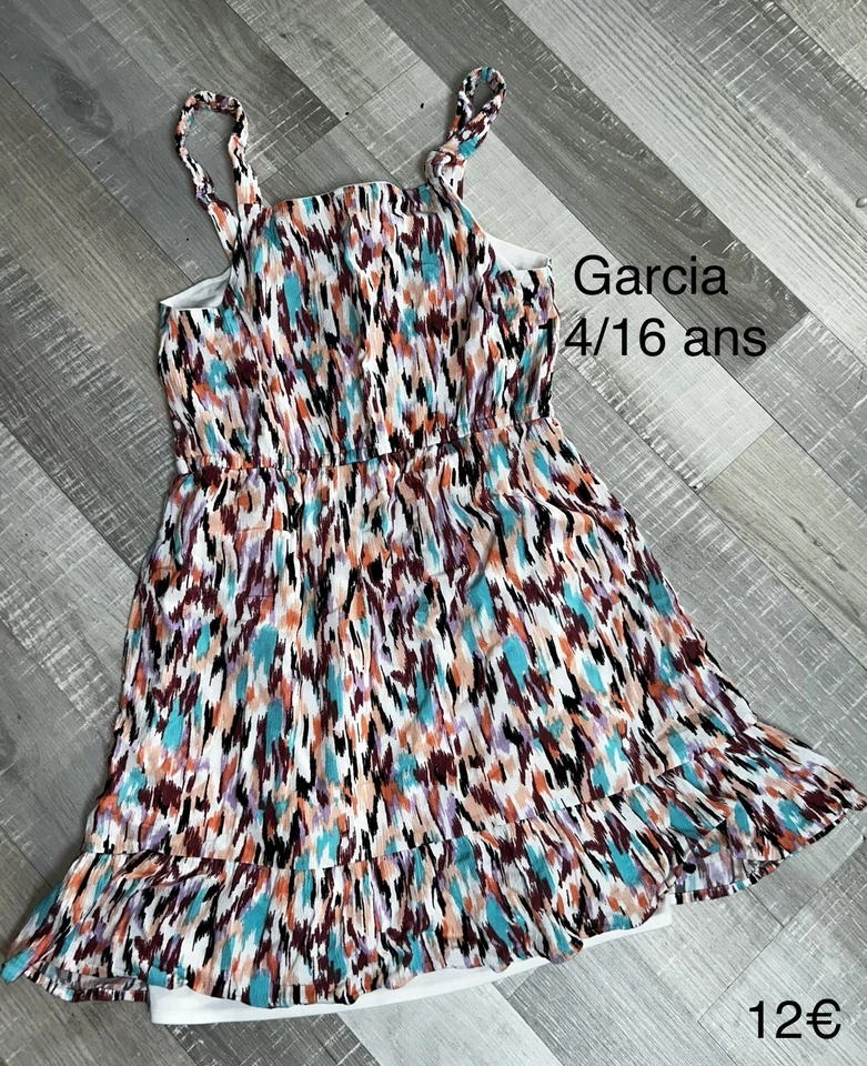 Mini prix été GARCIA 14 / 16 ANS FILLE : Robe FLEURIE À Bretelles Été - Photo 1/1