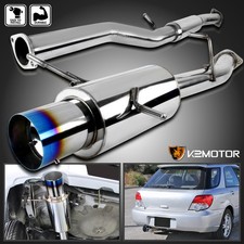 Fits 2002-2007 Subaru Impreza WRX STI Muffler Catback Exhaust 4.5" Burnt Tip