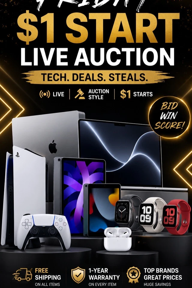 FRIDAY $1 START TECH FLASH SALE | Apple, MacBooks, Gaming & More