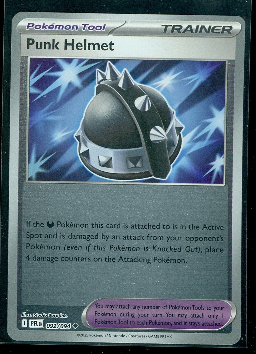 Pokemon PUNK HELMET 092/094 - Phantasmal Flames - Rev Holo - MINT
