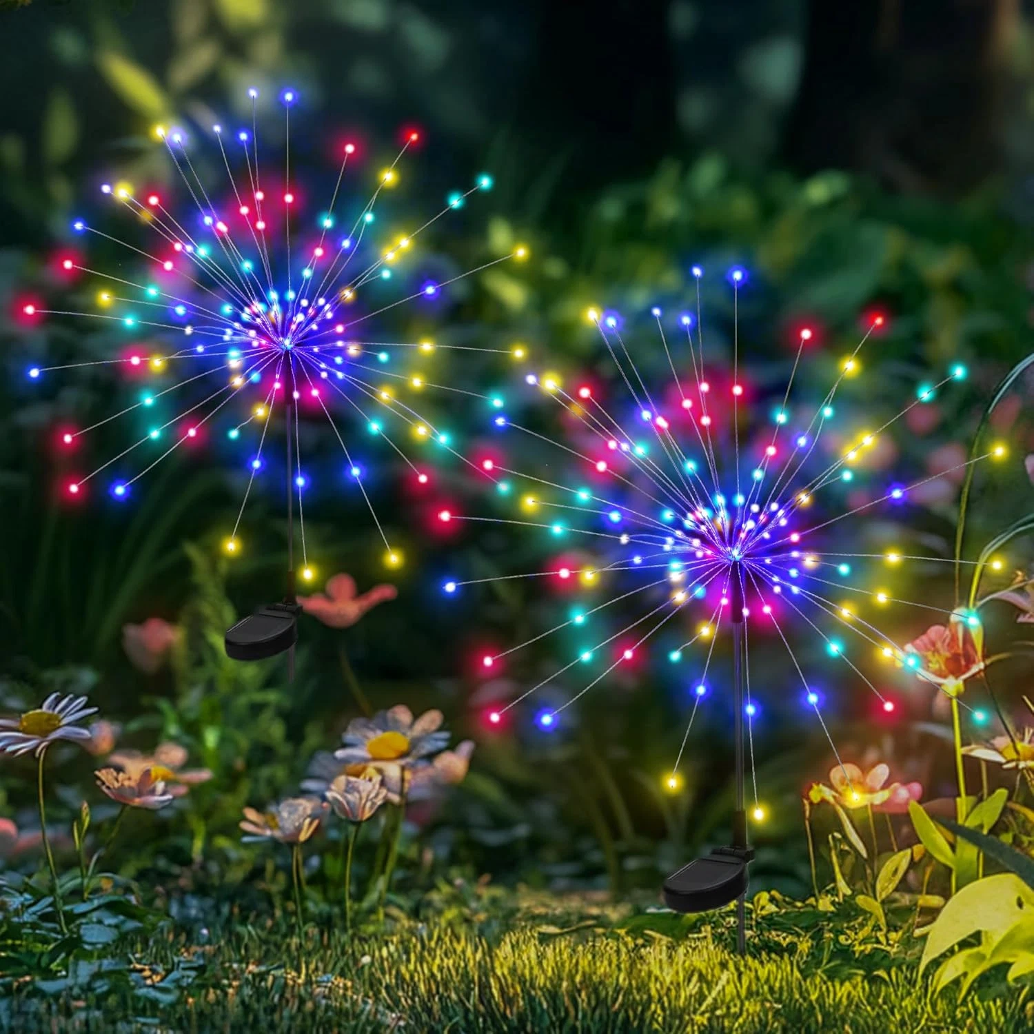 Garden Decor Solar Lights Outdoor,120Led Waterproof Colorful Solar Fairy Garden
