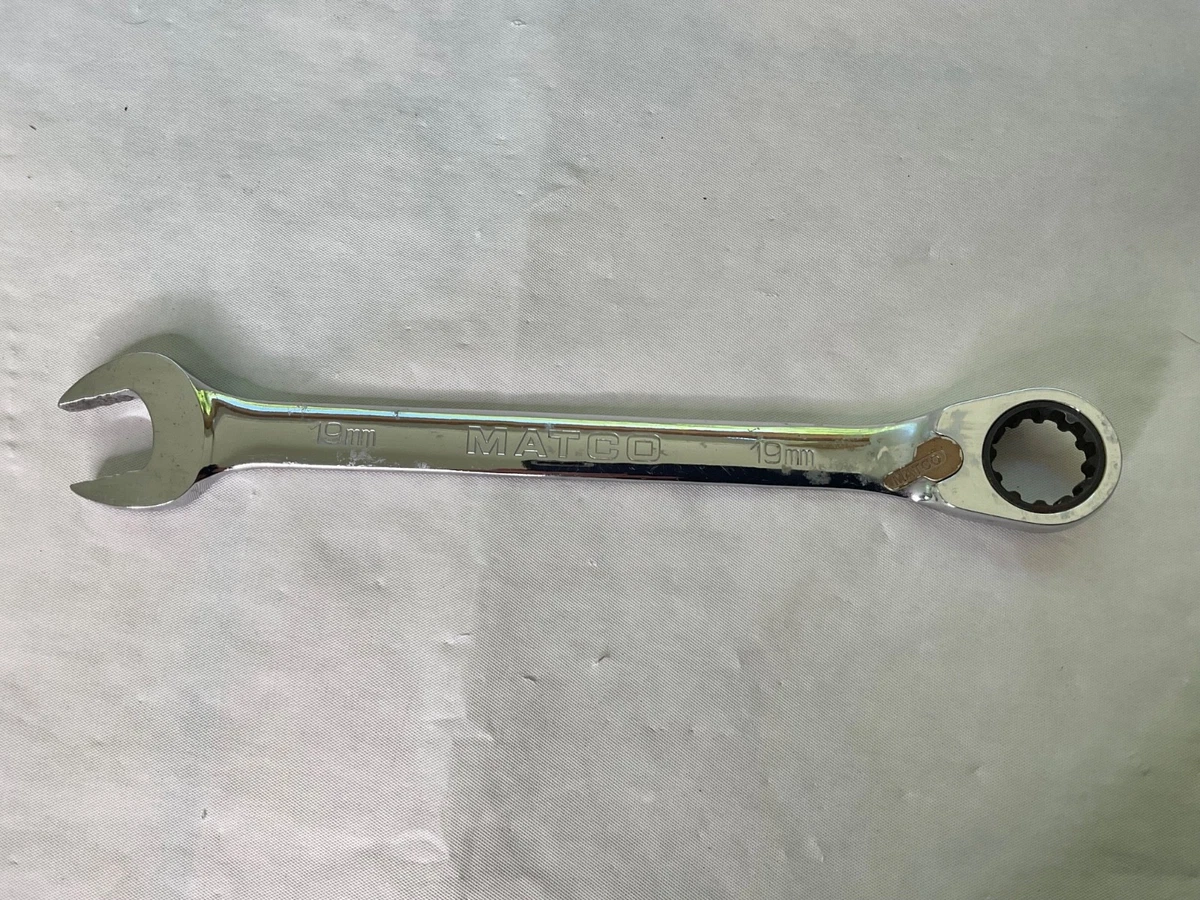 Flex-Head Tubing Ratelsleutel, 19mm Dubbele Open End Spiegel Polish Ratchet Flare Moer Sleutel voor Autosleutel en Handgereedschap