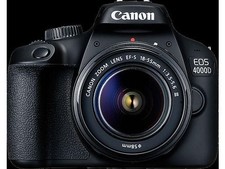 Canon Italia EOS 4000D+EF-S DC III Fotocamera Reflex, Nero, Lunghezza Focale 18