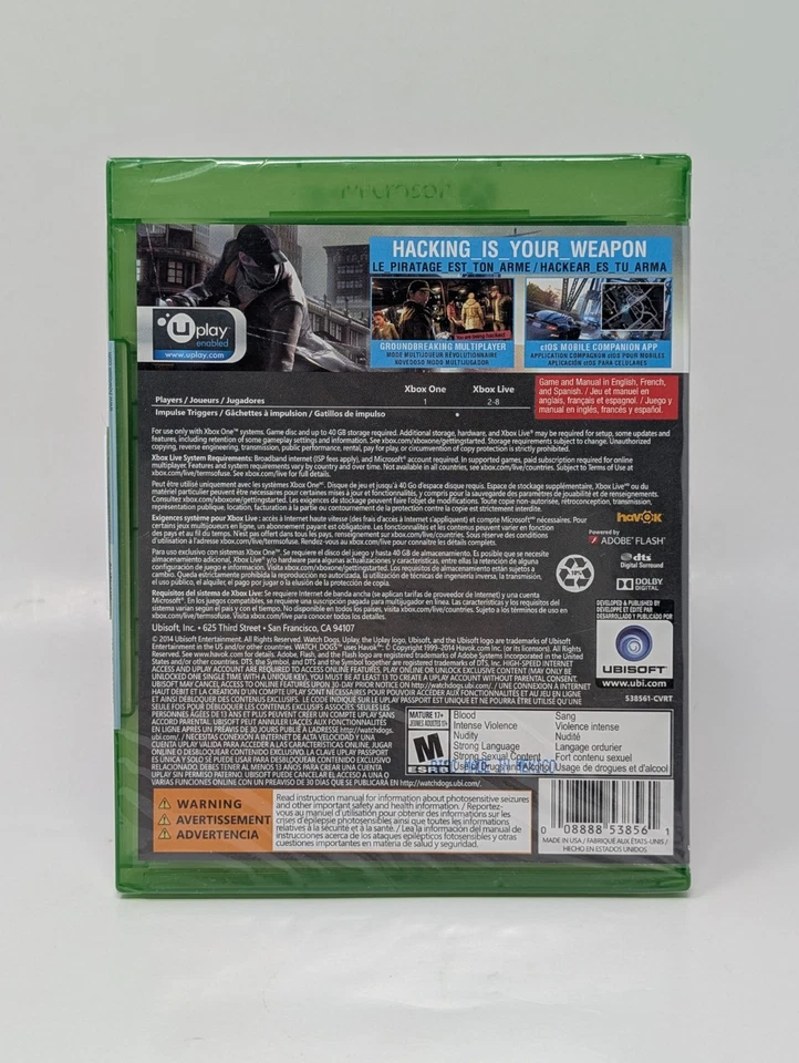Watch Dogs (Microsoft Xbox One) - Brand New Factory Sealed - Image 2 of 3