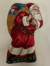 Vintage 90's Santa Claus Plush Primitive Old World Style Cottagecore Christmas