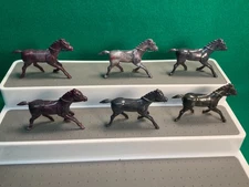 Vintage REL 60mm Original Hard Marbled Plastic Horses