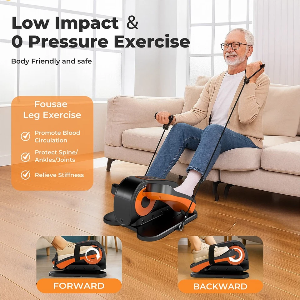 Centra Elliptical Machine Bike Under Desk Quiet Pedal Exerciser 15 Speed Remote - Image 3 of 4