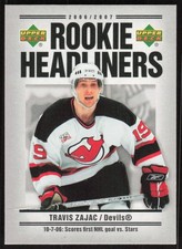2006-07 Upper Deck Rookie Headliners Travis Zajac Card #RH6 - New Jersey Devils. rookie card picture