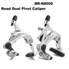 Road Bike Dual Pivot Calipers R8000 Brake Polished Front Rear Side Pull Caliper 