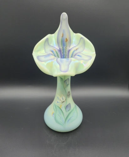 Fenton "Floral Interlude" Jack in the Pulpit Vase 1998