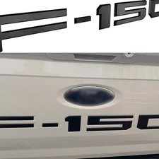 Tailgate Insert Letters Compatible Emblems with Strong Adhesive Matte Black