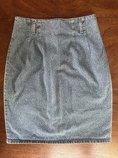 Vintage 90s Vivaldi Jeanswear Denim Pencil Skirt High Waist Medium Wash Size 6