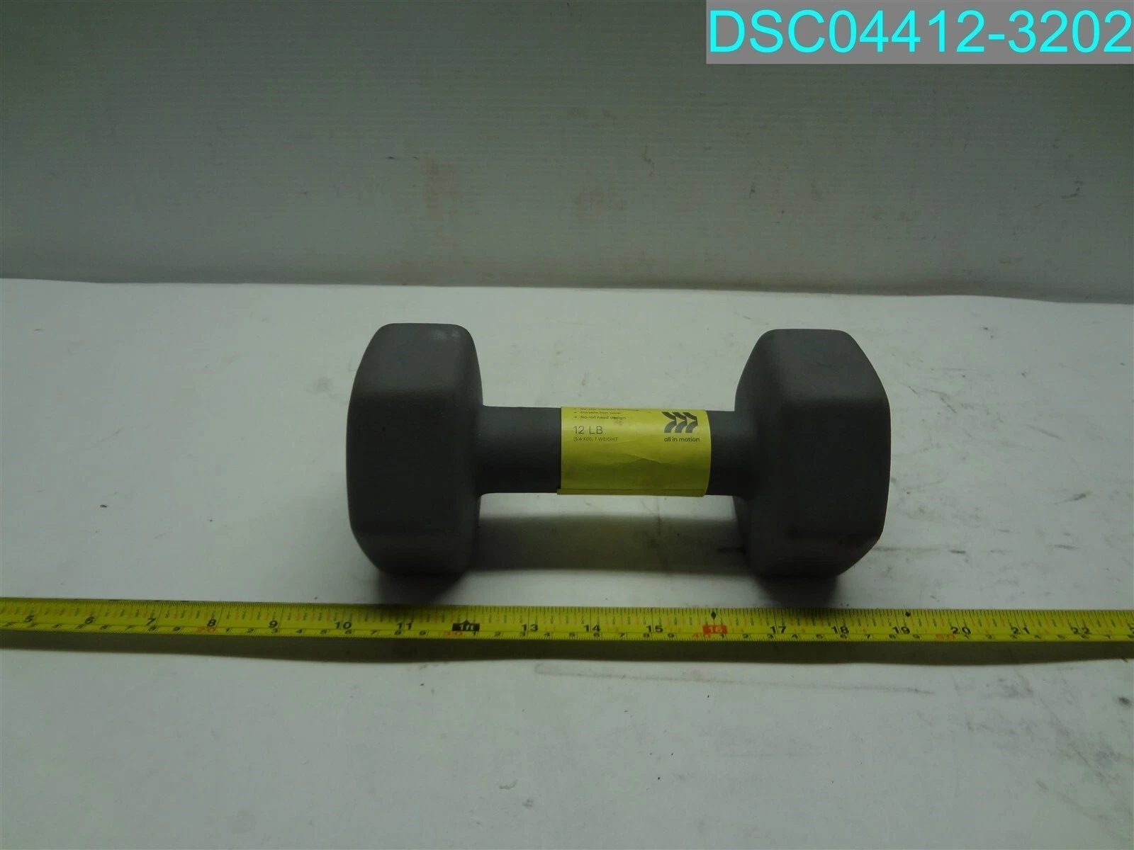 12 LB All In Motion Gray Dumbbell 018713638274