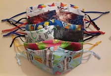 "FIREWORKS" ADJUSTABLE/REUSABLE ADULT FACE MASK WITH NOSE WIRE  FILTER