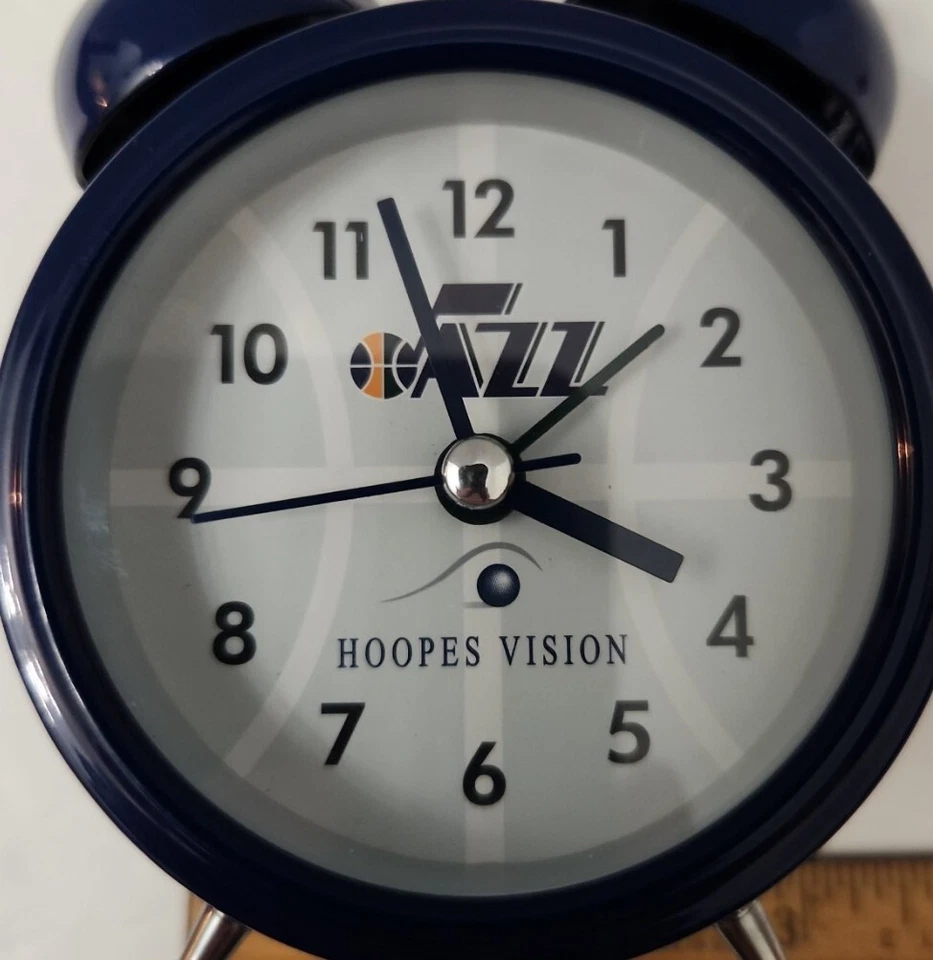 Utah Jazz Alarm Desk Clock 3.75" Home or Office Decor with Backlight Working - Image 3 of 4