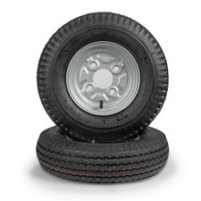 Produktbild - 2 Stk: Komplettrad 4.80/4.00-8, 6PR, Kenda K371, LK: 4/60/100 für Anhänger "NEU"