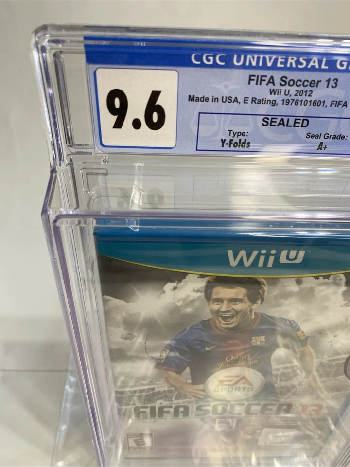 9.6 A+ SEALED FIFA Soccer 13 Lionel Messi Cover CGC POP 2 (Nintendo NEW Wii U) - Image 2 of 4