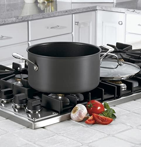 BEZIA Stock Pot with Lid, 10 Qt Large Non Stick Cooking Pot, Induction
