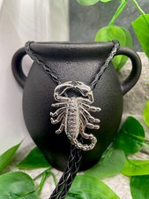 Rodeo Bolo Tie Western Cowboy Black Leather Necktie New Free Ship A3792