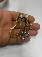 KYLINK Carabiner Snap Spring Hook Clip EDC Keychain Key Ring Shackle Gold PVD