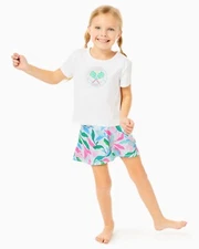 Lilly Pulitzer Luxletic Girls Mini Rally Tee Top Cotton Print XL 12-14YRS 261699