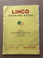 Vintage LINCO MARATHON Touring Guide Maps Book OHIO OIL CO Findlay Ohio Gasoline