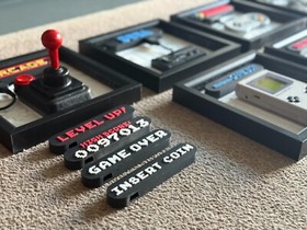 RETRO FRAMES - RETRO GAMING ART CONTROLLER WALL SHELF GAMING ROOM SETUP ARCADE