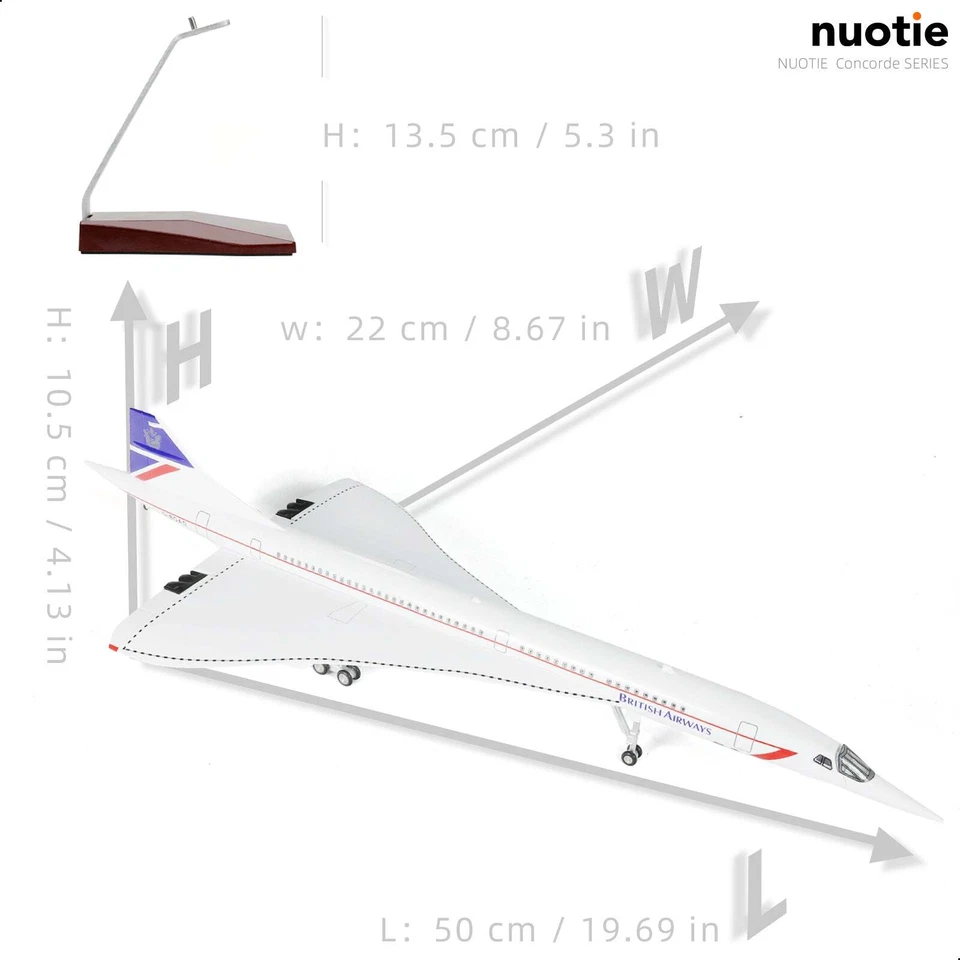 Modelo de avión 1:125 Concorde Singapore Airlines preconstruido diecast Foto 2 de 4