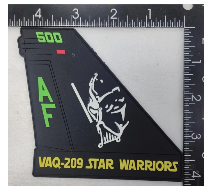 NAVY VAQ-209 Star Warriors PVC Hook and Loop Patch