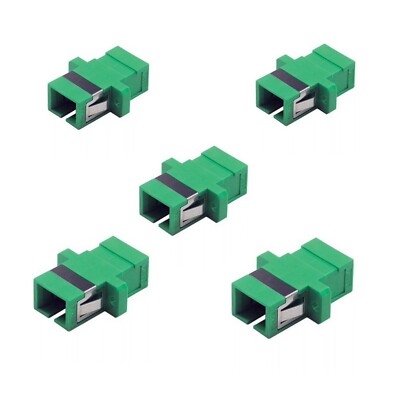 Simplex Fiber Optic APC SC Coupler Qty 5