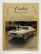 Chrysler Cordoba Vintage 1975 Print Ad