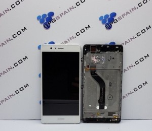 LCD+Touchscreen Display Mit Rahmen Weiß HUAWEI P9 LITE 24 H5 Gebraucht