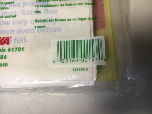 Eureka 58623A Filtraire Tipo AA Aspirapolvere Sacchetti Polvere Monouso Confezione da 3 - Foto 3 di 10