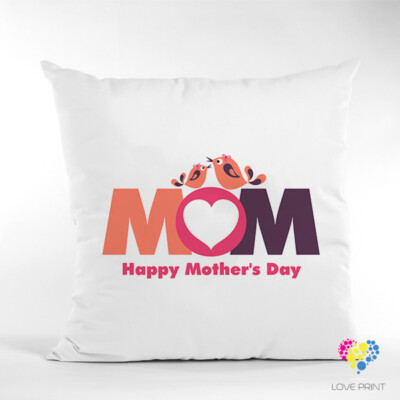 Quadratisches Kissen '' Happy mother's Day MOM '' zum Muttertag.