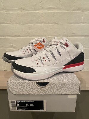 Nike Federer Air Jordan Zoom Vapor RF x AJ3 Tennis Shoe Sz 9 Nike Federer Air Jordan Zoom Vapor RF x AJ3 Tennis Shoe Sz 9