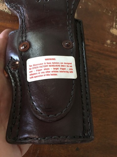 Vintage Tex Shoemaker 45 HA Cordovan Brown Holster For Colt Commander Left - Picture 7 of 9