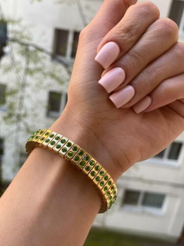 Green bracelet Bridesmaid Jewelry gift for her Maid of Honor gift Handmade Gems - Picture 9 of 12