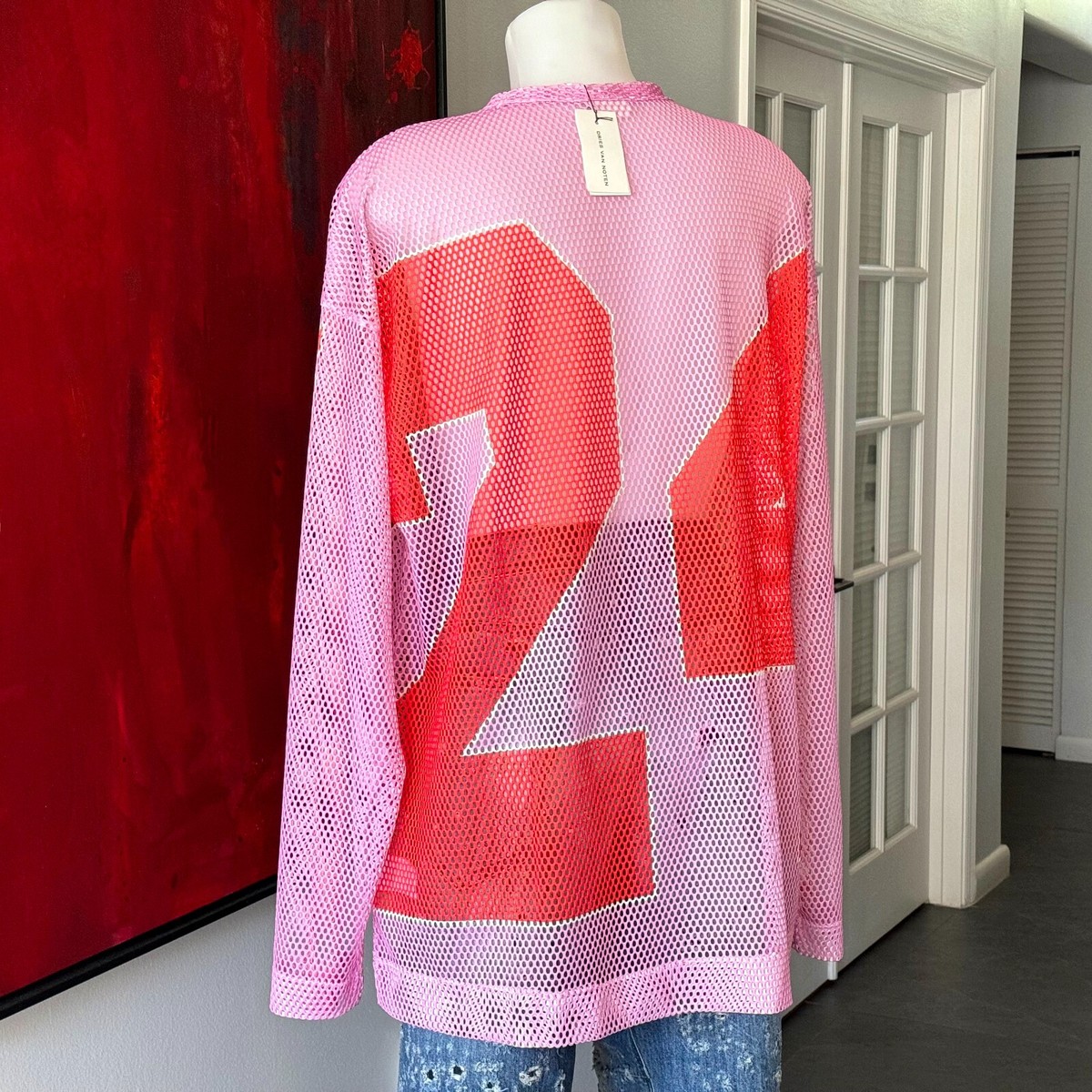 DRIES VAN NOTEN Hegland Oversized Mesh Jersey T-Shirt from F DRIES VAN NOTEN Hegland Oversized Mesh Jersey T-Shirt from F