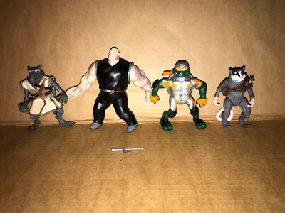 TMNT FIGUREN Teenage Mutant Ninja Turtles - 2 Splinters, Michelangelo, Hunne