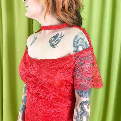 strapless open back dress Orange satin choker dress