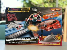 hot wheels speed racer sky jump track set