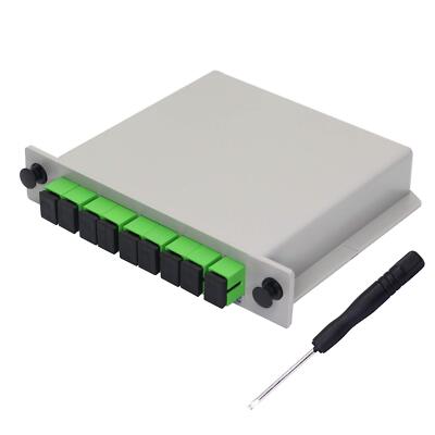 PLC Splitter，1x8 SC/APC Cassette Card Inserting PLC Splitter Module 1:8 Ports...
