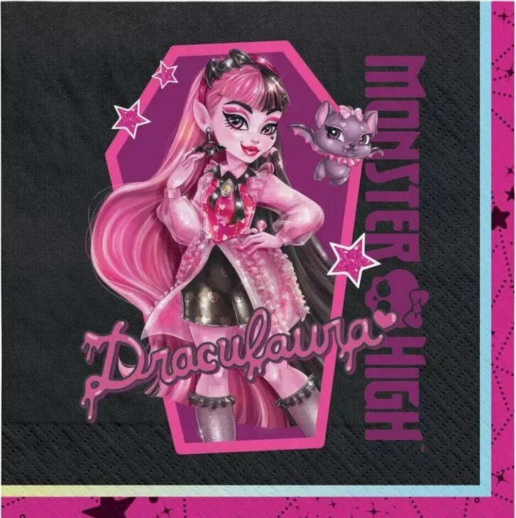 Monster High Party Napkin Lot – Luncheon & Beverage – NIP - Image 3 of 4