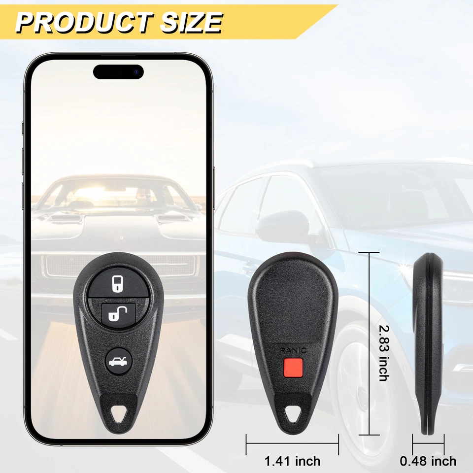 2 For 2006-2008 Subaru B9 Tribeca/2005-2007 Subaru Legacy Remote Keyless Key Fob Foto 3 de 4