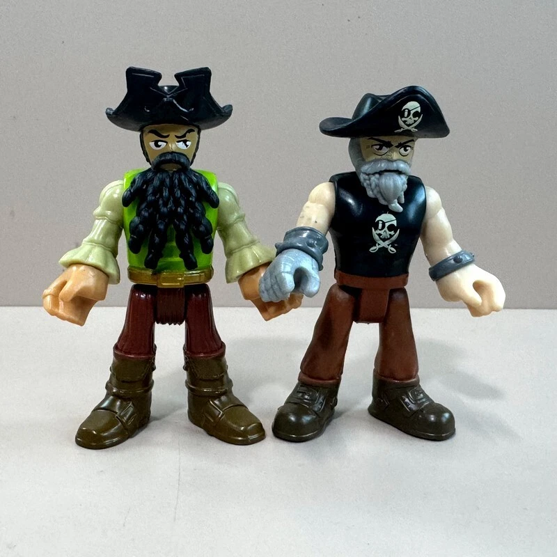 Figura 8 piezas Fisher Price Imaginext Pirate Adventures Tiburón Capitán Gancho Deckmate Foto 3 de 4