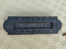 Ancienne entrée de boite aux lettres en fonte vintage plaque