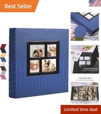 Elegant Faux Leather Photo Album for 600 Photos - Dust-Resistant Flip Style